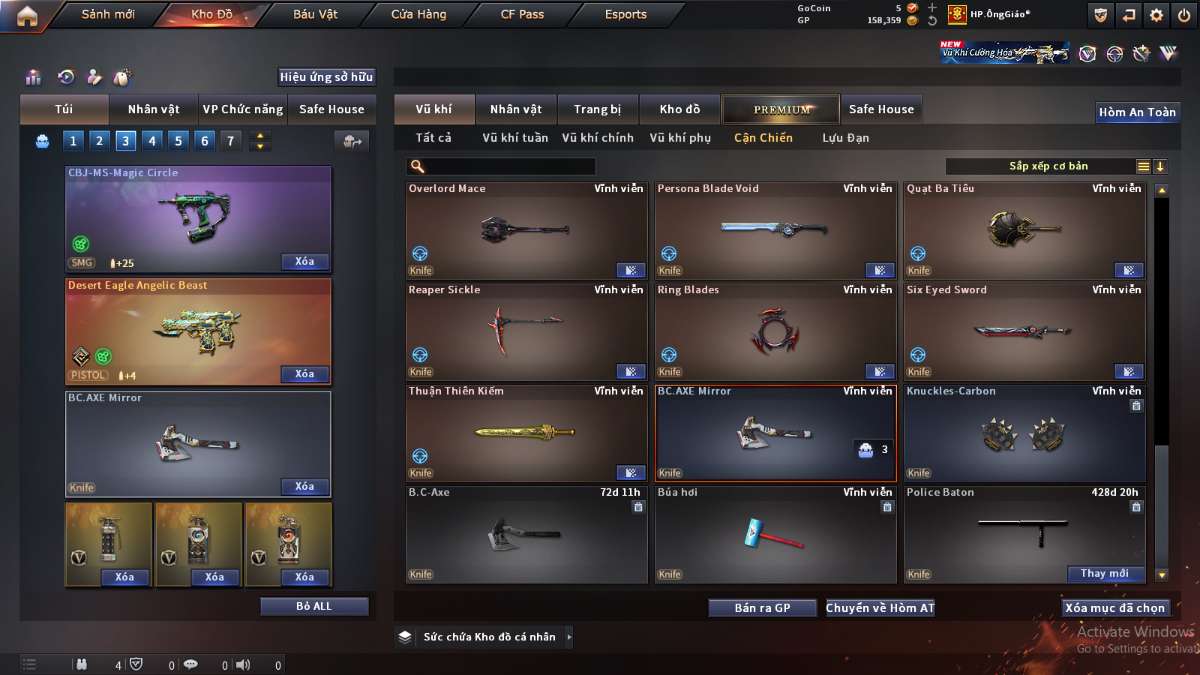 shop acc cf uy tin gia re